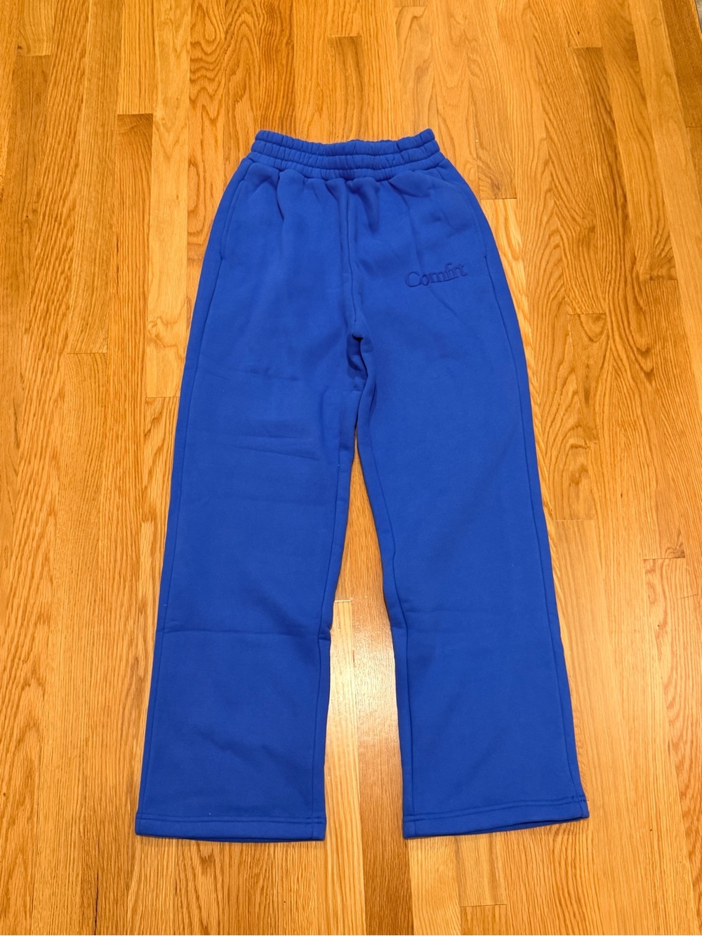 Comfrt Minimalist Straight Leg Sweatpants - Cobalt Blue - XS